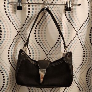 Anne Klein Black and Silver Shoulder Bag